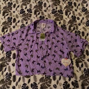 Purple Butterfly Blouse